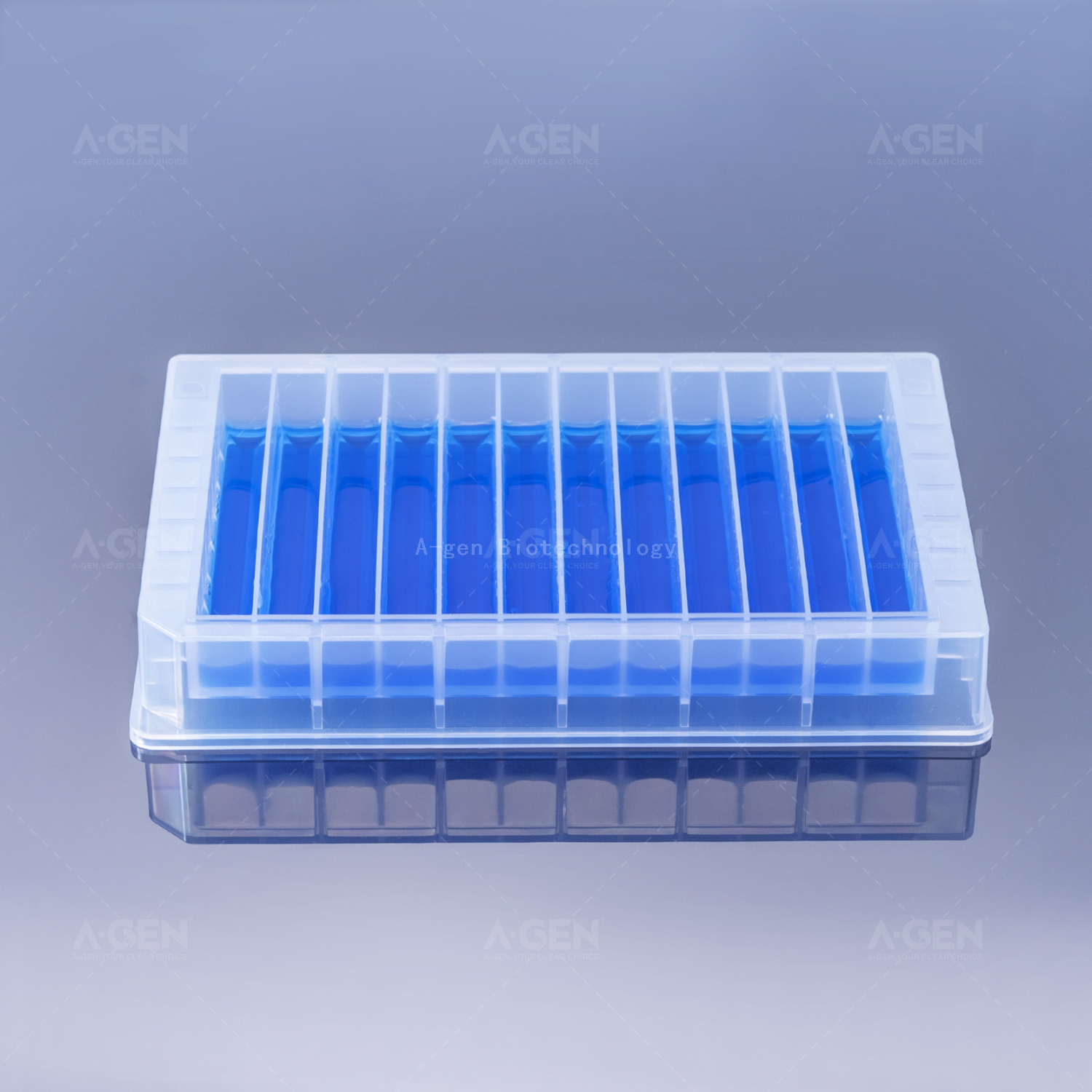 RES-8-12MW Multi Well Low Profile Design 100% PP 8ml Lab Supplies Reservoir 12 Channel Reservoir