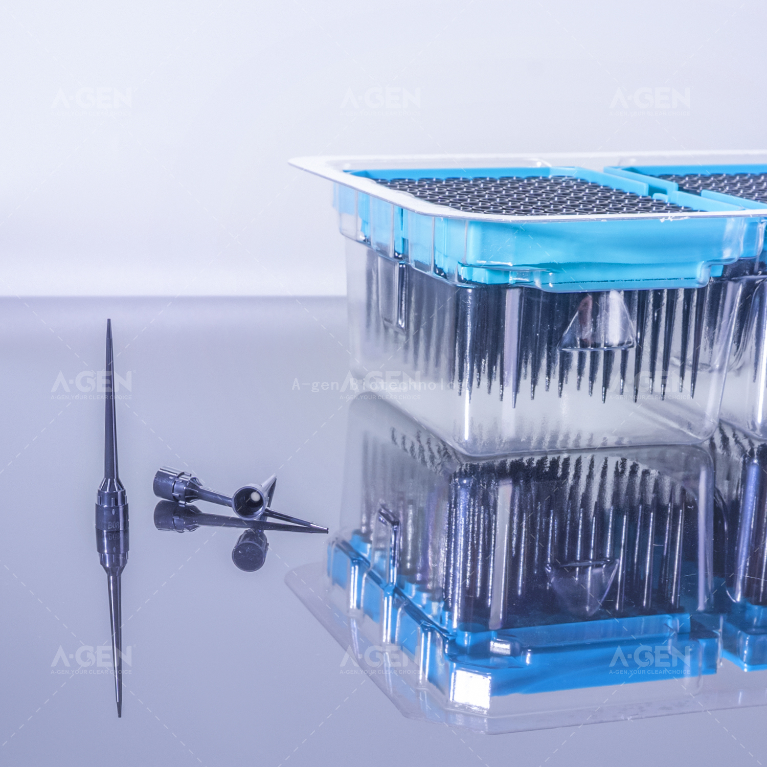 5 Combined Boxes Sterile Hamilton Pipette Tip Conductive 50μL Black PP Pipette Tip for Liquid Transfer Filter