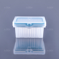 Low Retention Hamilton Pipette Tip 300μL Sterile Clear PP Pipette Tip in Rack for Liquid Transfer Without Filter 