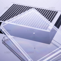 384 Wells Black Plate Middle Bind Elisa Plate with Clear Lid