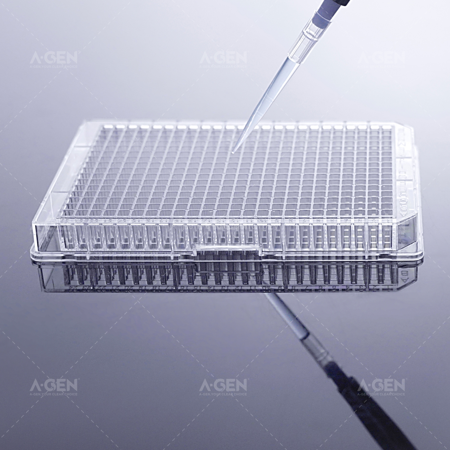 384 well transparent bottom transparent plate transparent cover TC treatment sterilization blister box