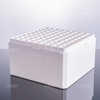 PC freezing box 133*133*52mm, suitable for 1.5ml/2ml cryopreservation tubes, mixed colors