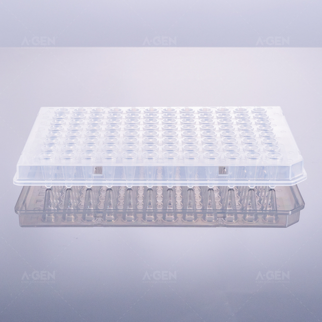 100μL, PCR plate half skirt, original color markings