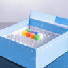 PP cryopreservation box 133*133*36mm, suitable for 0.5ml cryopreservation tube, blue