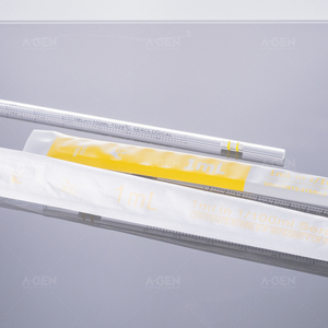 1ml (yellow) disposable serological pipette, sterilized (paper-plastic packaging)
