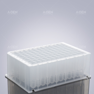 96 square well deep well plate 2.2mL cone bottom suitable for KF transparent shell