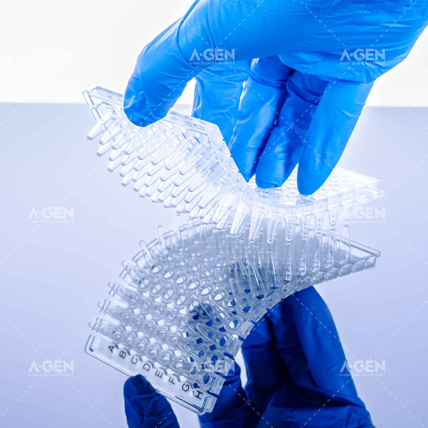 0.2mL Blue 96 PCR plate,half skirt,detachable,black mark