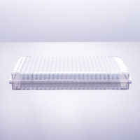 40μL，384 Well PCR plate, single corner cut,black mark,transparent frame+transparent tube