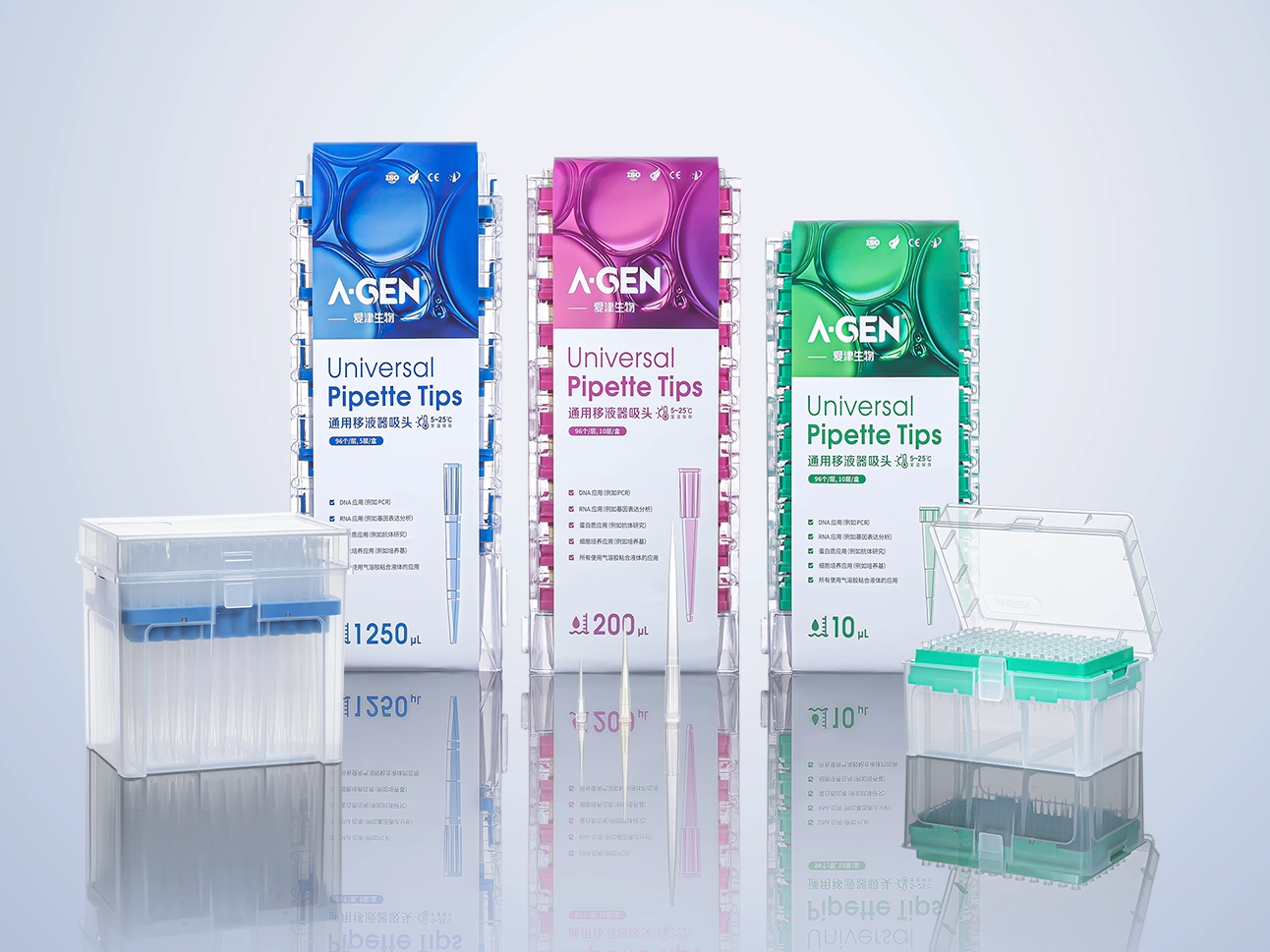 Is the efficiency of inserting pipette tips low? Aijin’s universal stacked boxed tips come to the rescue!