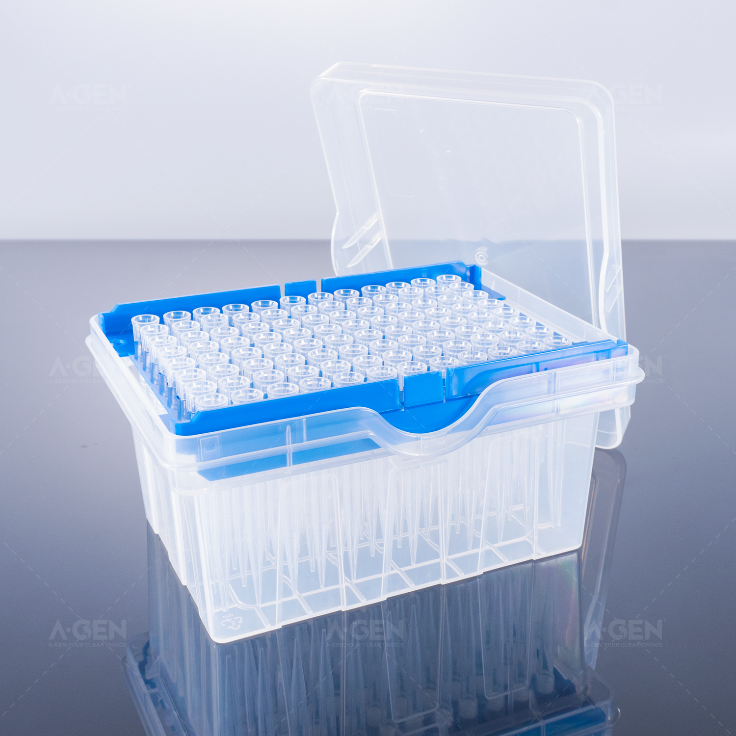 Tecan LiHa 200μL Transparent PP Pipette Tip (Racked,sterilized) for Liquid Transfer with Filter TTF-200-RSL Low Retention