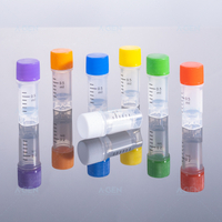 0.5ml external rotation cryovial, red cap, sterile