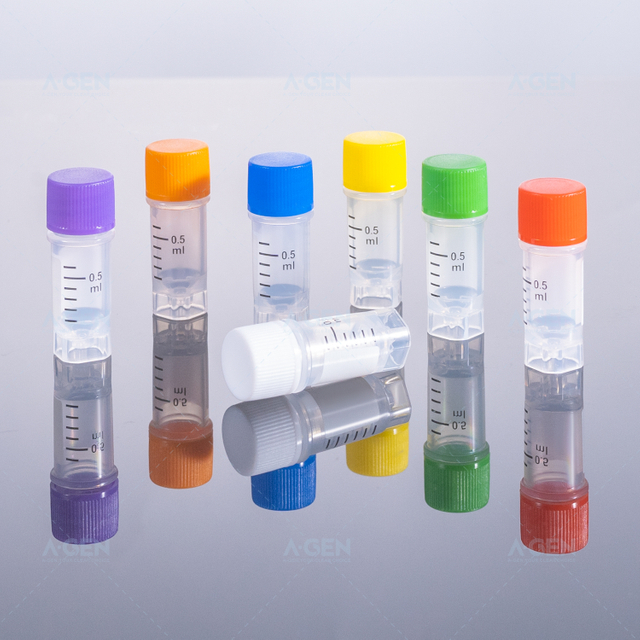 0.5ml external rotation cryovial, yellow cap, sterile