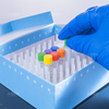 PP cryopreservation box 133*133*36mm, suitable for 0.5ml cryopreservation tube, blue