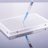 40μL，384 Well PCR plate, single corner cut,clear mark,White frame+transparent tube