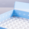 PP Cryo Boxes 133x133x52mm for 1.5ml/2ml CryoTubes Blue Durable storage