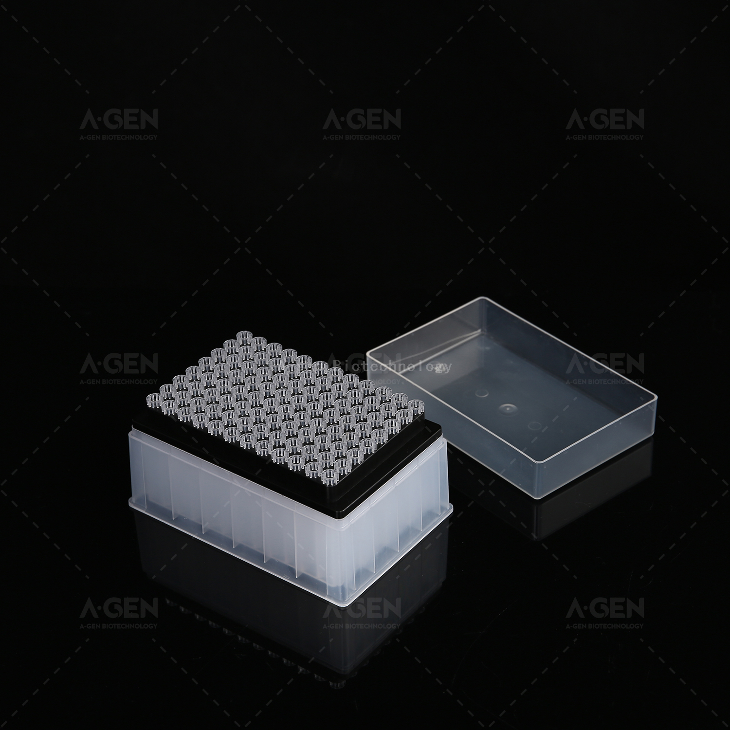 Agilent 250μL Transparent Pipette Tip (Racked,sterilized, Low Retention) for Liquid Transfer VT-250-RSL No Filter