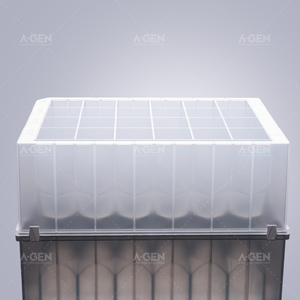 24 square well plate, 10mL, V bottom, suitable for KF, frosted shell