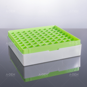 PC Cryo boxes 133*133*52mm(compatible with with 1.5ml/2ml CryoTubes) mixed color