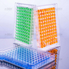 A-Gen 96-well U-bottom Elisa plates with clear lids, multi-color