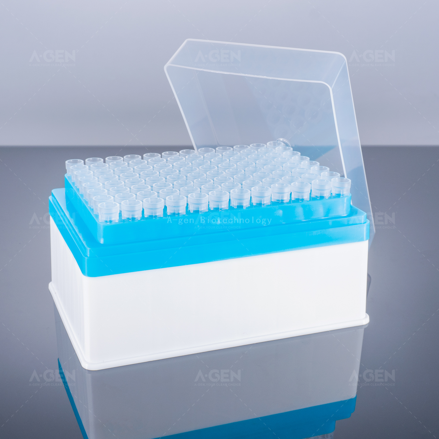 Tecan LiHa 50μL Transparent PP Pipette Tip (Racked,sterilized) for Liquid Transfer No Filter Sbs Package