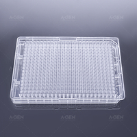 384 Well Flat Bottom Plate for Cell Culture Untreated Sterile Used in Cell Biology Studies