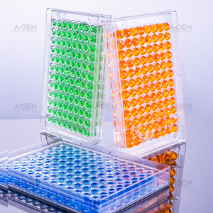 96 Wells U Bottom Clear Plate Middle Bind Elisa Plate with Clear Lid