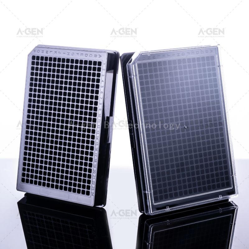 96-well black Elisa plate with high adsorption transparent lid
