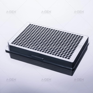 A-GEN 384-well black ELISA plate (E01104) with high binding, sterile, no lid design for ELISA assays